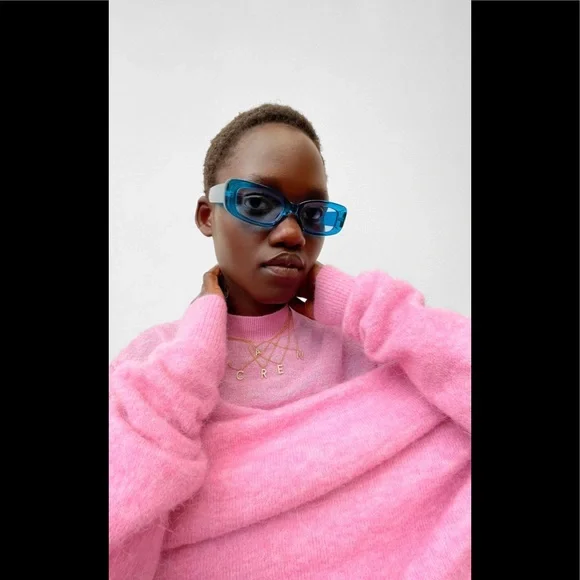 NWT ZARA SPARKLY STERLING SILVER INITIAL NECKLACE [E] - Picture 3 of 9